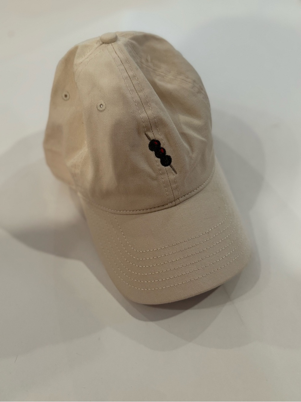 Aerie Olive Embroidered Beige Dad Cap